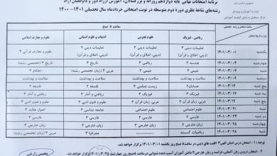 امتحانات دانش آموزان از فردا آغاز می شود